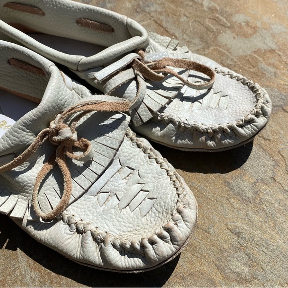 Free People Fringed Leather Moccasins - Picture 9 of 16